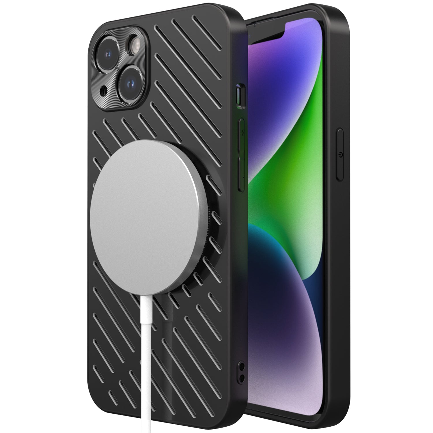 R-JUST RJ57 pro iPhone 14 Duté kovové pouzdro TPU Kryt telefonu s odvodem tepla Kompatibilní s MagSafe R-JUST RJ57 pro iPhone 14 Duté kovové pouzdro TPU Kryt telefonu s odvodem tepla Kompatibilní s MagSafe